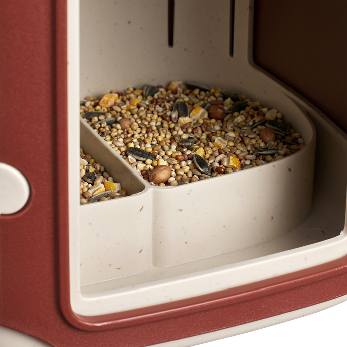 cosy vogelfutterhaus 18cm toskanisches rot